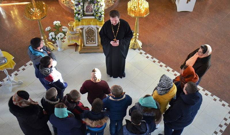 Встреча православного священослужителя со школьниками