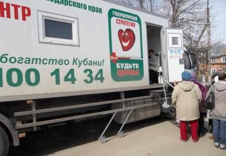 Более 200 пожилых жителей Темрюкского района прошли обследования и получили консультации у краевых врачей
