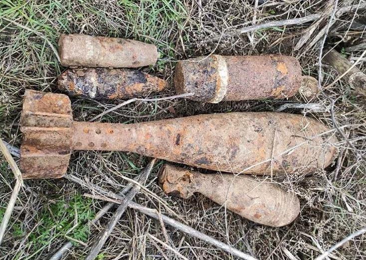 В Темрюкском районе нашли и уничтожили снаряды и мины времён Великой Отечественной войны 